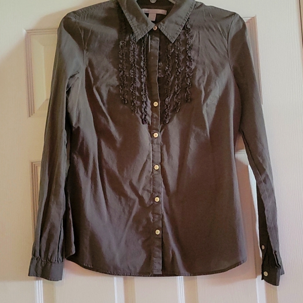 Womens long sleeve button down